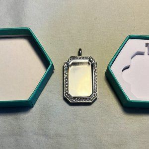 New in Box Rectangle Rhinestone Locket